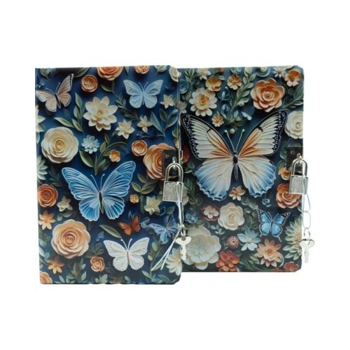 Jurnal B6 CNX Fluturi 1903-17 160 pagini coperta carton cu lacatel