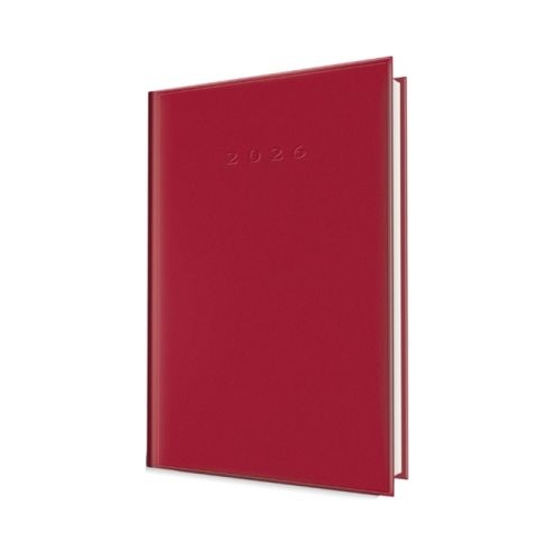 Agenda A5 datata 2026 Herlitz 352 pagini coperta buretata rosie