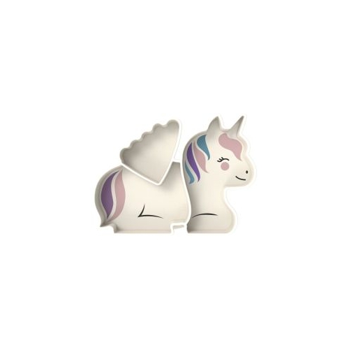 FARFURIE COMPARTIMENTATA DIN SILICON CU VENTUZA MELII LUXE UNICORN