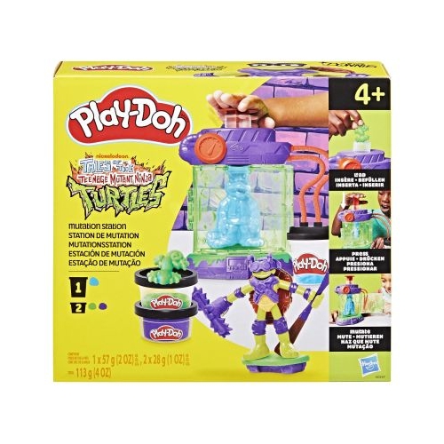 PLAY DOH POVESTIRI CU TESTOASE NINJA ADOLESCENTE MUTANTE SET PLASTELINA STATIE DE MUTATII