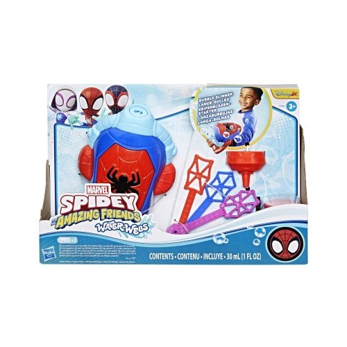 SPIDEY SI PRIETENII LUI UIMITORI MARVEL WATER WEBS LANSATOR BULE DE SAPUN