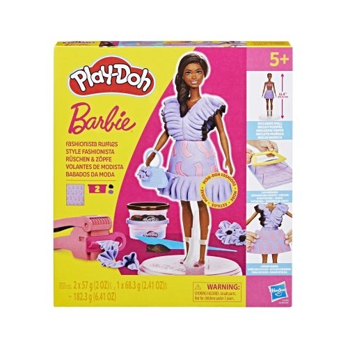 PLAY DOH BARBIE SET PLASTELINA BARBIE FASHIONISTA RUFFLES CREATII VESTIMENTARE