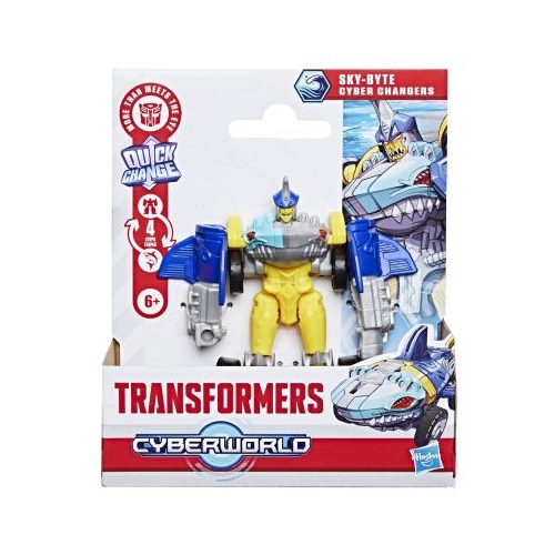 TRANSFORMERS CYBERWORLD ROBOT SKYBYTE CONVERTIBIL 10CM