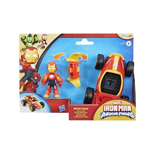 MARVEL IRON MAN SI PRIETENII SAI UIMITORI SET VEHICUL SI FIGURINA IRON MAN