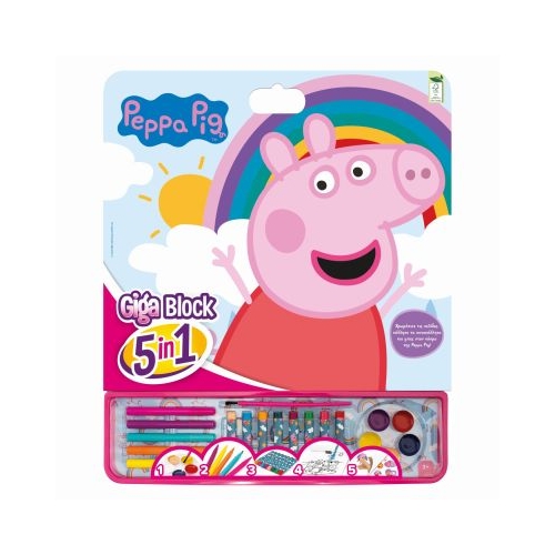 SET PENTRU DESEN GIGA BLOCK 5 IN 1 PEPPA PIG