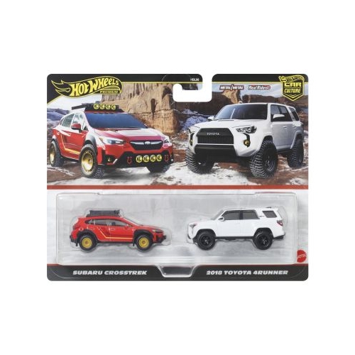 HOT WHEELS PREMIUM SET 2 MASINUTE METALICE SUBARU CROSSTREK SI TOYOTA 4RUNNER  2018 SCARA 1 LA 64