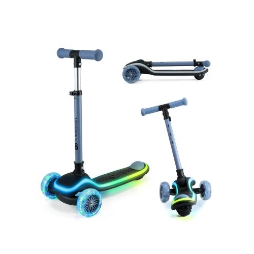 TROTINETA CU LUMINI KINDERKRAFT RAKET BLUE