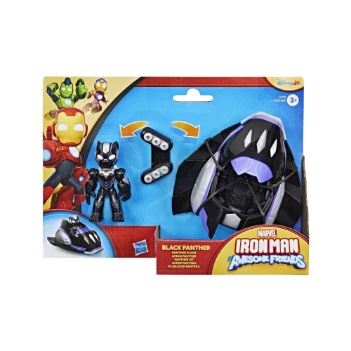 MARVEL IRON MAN SI PRIETENII SAI UIMITORI SET VEHICUL SI FIGURINA BLACK PANTHER