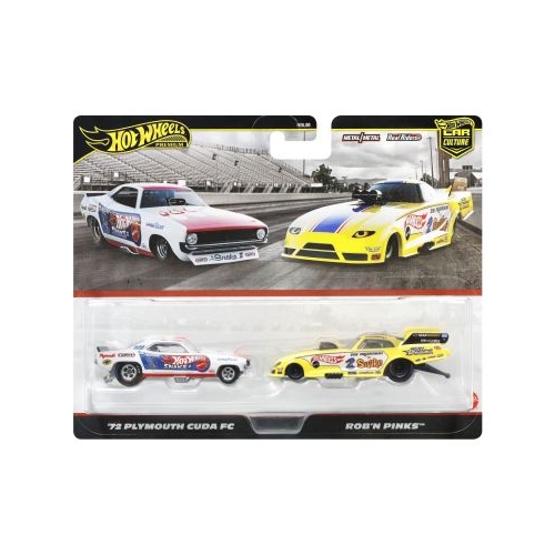 HOT WHEELS PREMIUM SET 2 MASINUTE METALICE PLYMOUTH CUDA FC 72 SI ROBN PINKS SCARA 1 LA 64