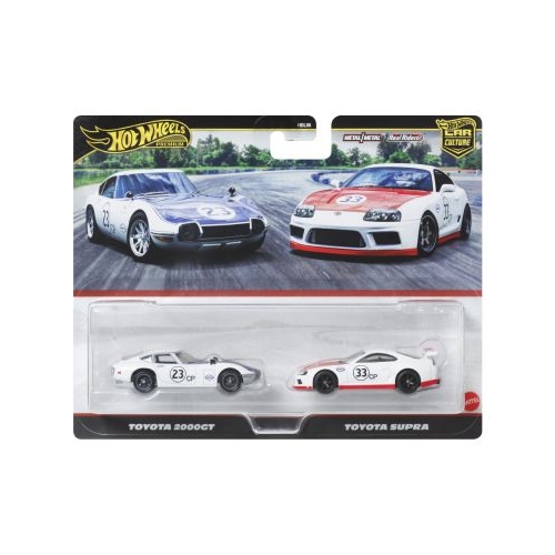 HOT WHEELS PREMIUM SET 2 MASINUTE METALICE TOYOTA 2000GT SI TOYOTA SUPRA SCARA 1 LA 64