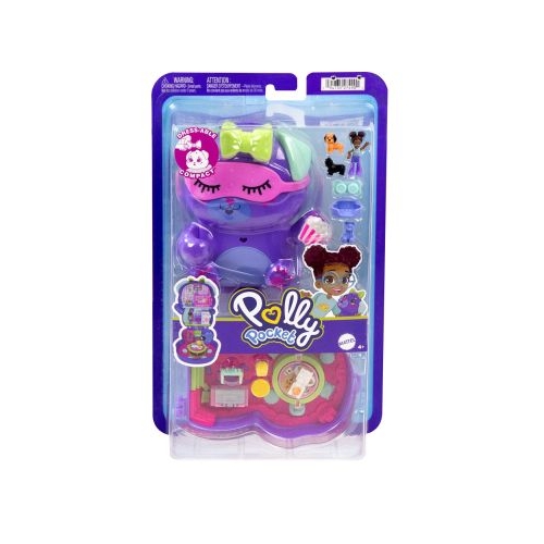 POLLY POCKET SET GENTUTA ANIMALUT CATELUS IN PIJAMA CU ACCESORII