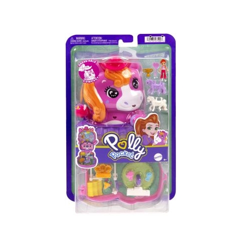 POLLY POCKET SET GENTUTA ANIMALUT PONEI LA RODEO CU ACCESORII