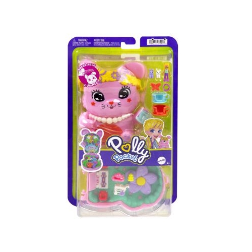 POLLY POCKET SET GENTUTA ANIMALUT IEPURAS LA PETRECERE CU ACCESORII