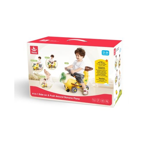 AVION INTERACTIV 4 IN 1 RIDE ON SI MANER DE IMPINGERE BANANA