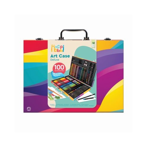 HAPPI HOBBI ART CASE SET DE DESEN DELUXE CU 100 DE ACCESORII CURCUBEU