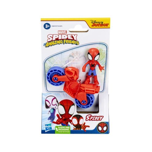 SPIDERMAN SET MOTOCICLETA SI FIGURINA SPIDEY 6CM