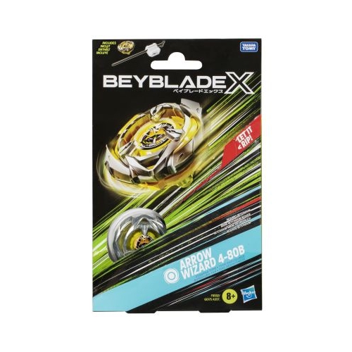 BEYBLADE X LET IT RIP SET LANSATOR SI ROATA ARROW WIZARD 4-80B