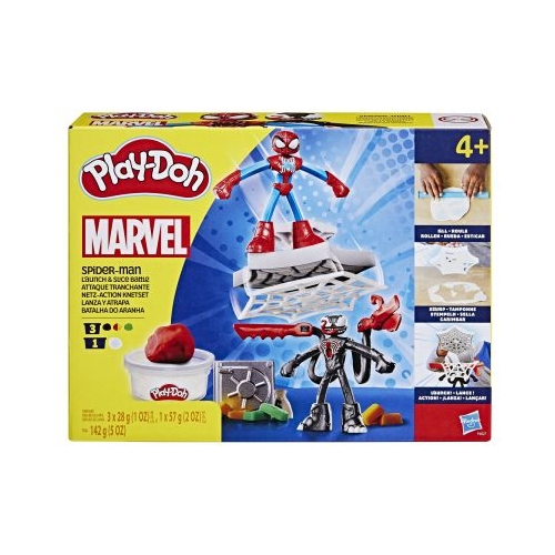 PLAY DOH SPIDERMAN SET 2 FIGURINE BATALIE CU LANSATOR SI SULITA