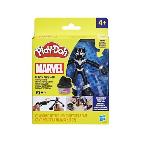PLAY-DOH MARVEL FIGURINA FLEXIBILA CU ACCESORII BLACK PANTHER 10CM