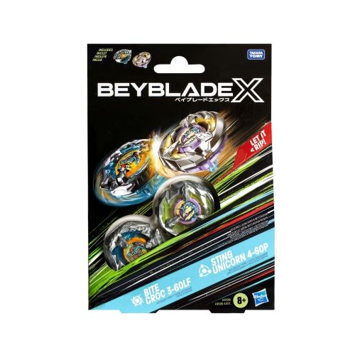 BEYBLADE X PACHET DUO BITE CROC 3-60LF SI STING UNICORN 4-60P