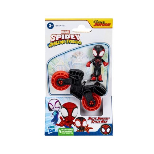 SPIDERMAN SET MOTOCICLETA SI FIGURINA MILES MORALES SPIDER MAN 6CM