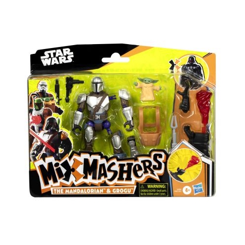 STAR WARS MIX MASHERS DELUXE SET FIGURINA MANDALORIAN AND GROGU 12CM SI ACCESORII