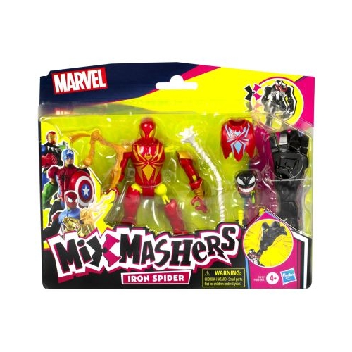 MARVEL AVENGERS MIX MASHERS FIGURINA IRON SPIDER CU ACCESORII 12CM