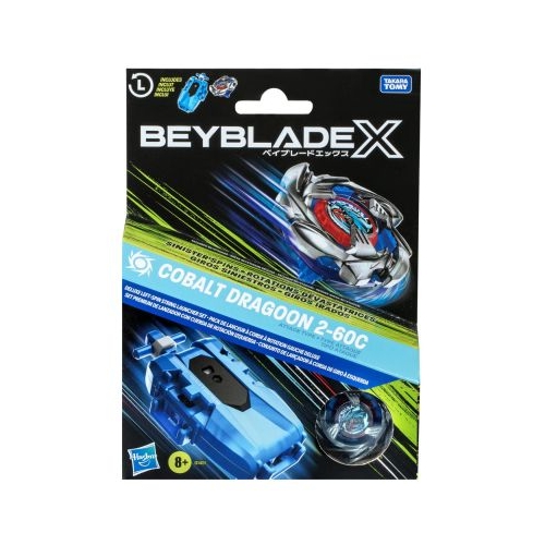 BEYBLADE X LET IT RIP SET LANSATOR SI ROATA COBALT DRAGOON 2-60C