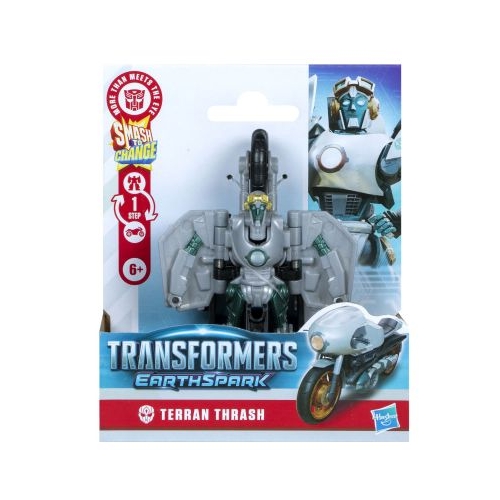 TRANSFORMERS EARTHSPARK FIGURINA TERRAN THRASH 1 STEP SMASH TO CHANGE