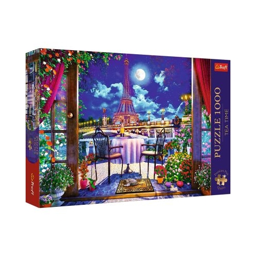 PUZZLE TREFL 1000 PREMIUM PLUS TEA TIME PARISUL IN LUMINA LUNII
