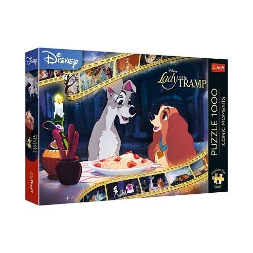 PUZZLE TREFL 1000 PREMIUM PLUS DISNEY DOAMNA SI VAGABONDUL