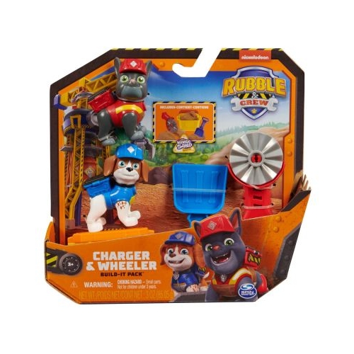 PATRULA CATELUSILOR RUBBLE SI ECHIPA CHARGER SI WHEELER CONSTRUCTIE CU NISIP KINETIC