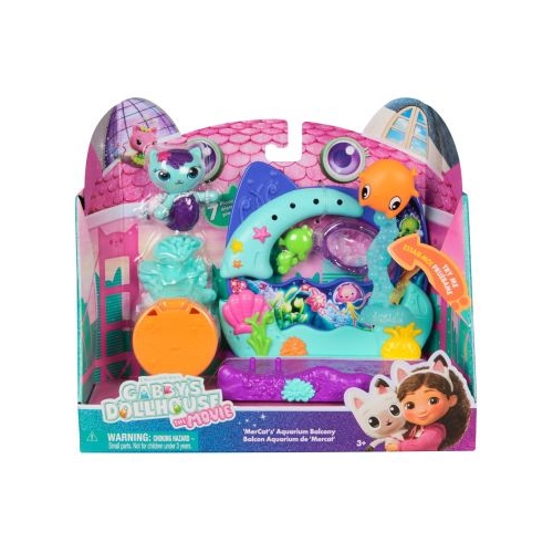 GABBYS DOLLHOUSE FILMUL SET BALCONUL ACVARIU SI FIGURINA MERCAT CU ACCESORII