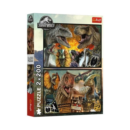 PUZZLE TREFL 2X200 JURRASIC WORLD LUME PREISTORICA