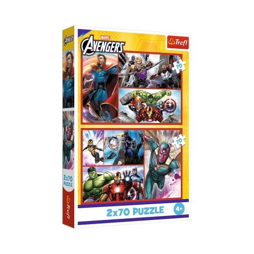 PUZZLE TREFL 2X70 MARVEL AVENGERS MISIUNEA SUPER EROILOR MARVEL AVENGERS
