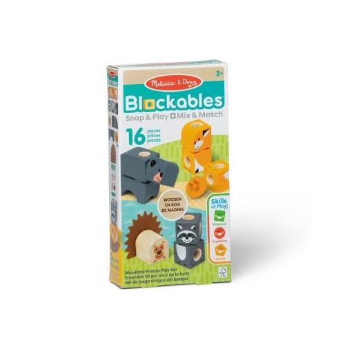 MELISSA AND DOUG SET DE CONSTRUCTIE DIN LEMN PRIETENII PADURII