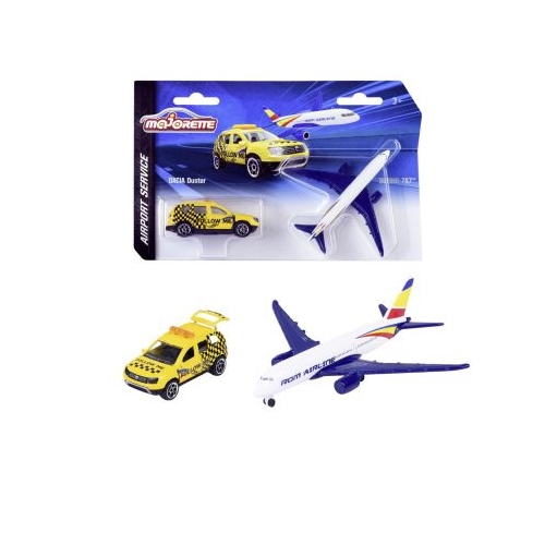 MAJORETTE SET MASINUTA DACIA DUSTER SI AVION BOEING 787