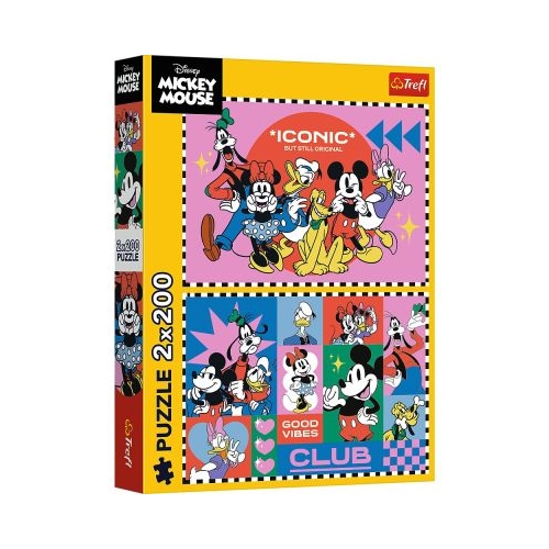 PUZZLE TREFL 2X200 DISNEY MICKEY MOUSE TIMP CU PRIETENII