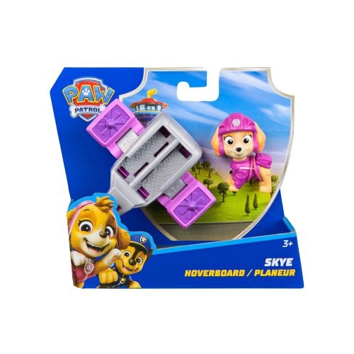 PATRULA CATELUSILOR ACTION PUPS SET VEHICUL DE SALVARE HOVERBOARD SI FIGURINA SKYE 5 CM