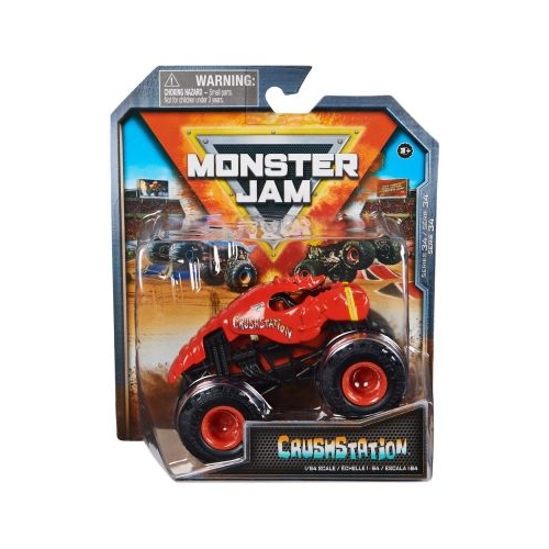 MONSTER JAM MASINUTA METALICA CRUSHSTATION SCARA 1 LA 64