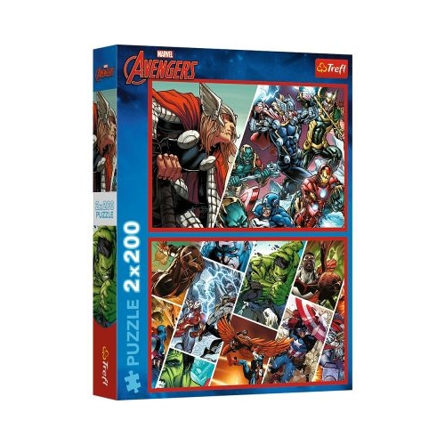 PUZZLE TREFL 2X200 MARVEL AVENGERS APARATORII LUMII
