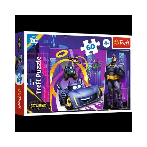PUZZLE TREFL 60 BATMAN SI VEHICULELE LUI