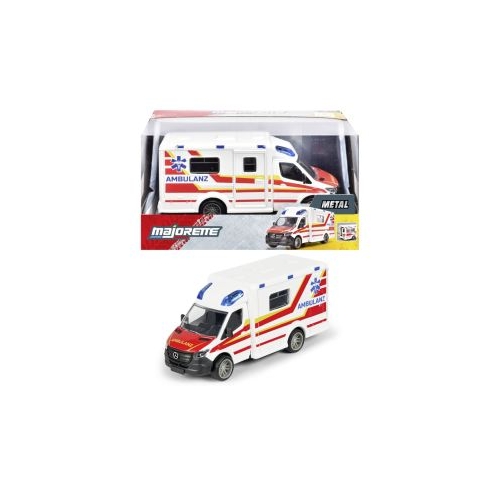 MAJORETTE AMBULANTA METALICA MERCEDES BENZ SPRINTER SCARA 1 LA 43