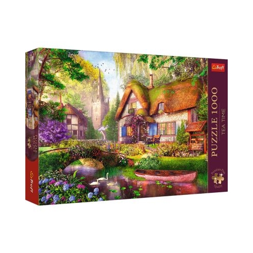 PUZZLE TREFL 1000 PREMIUM PLUS TEA TIME CASUTA DIN PADURE