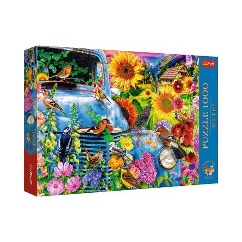 PUZZLE TREFL 1000 PREMIUM PLUS TEA TIME VIATA LA TARA PASARI CANTATOARE