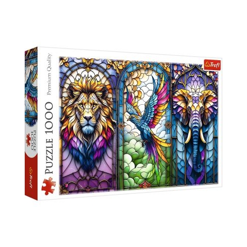 PUZZLE TREFL 1000 ANIMALE IN VITRALIU