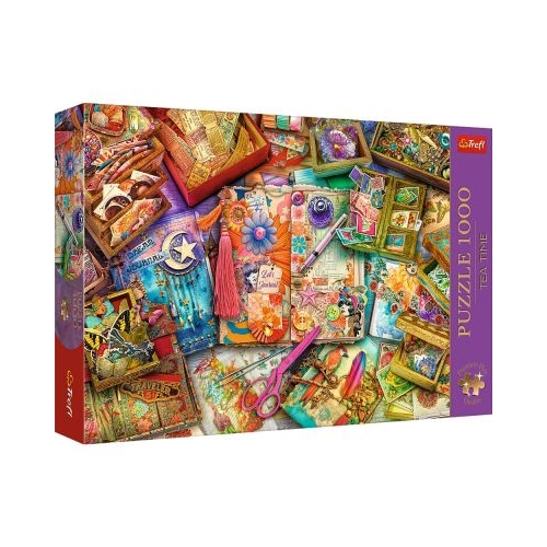 PUZZLE TREFL 1000 PREMIUM PLUS TEA TIME UN BIROU PLIN DE INSPIRATIE
