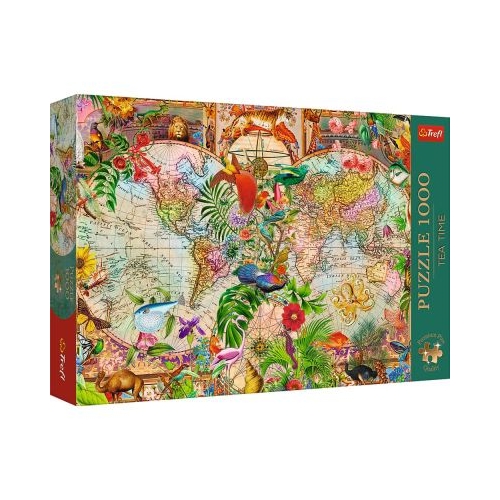 PUZZLE TREFL 1000 PREMIUM PLUS TEA TIME HARTA ANTICA A LUMII