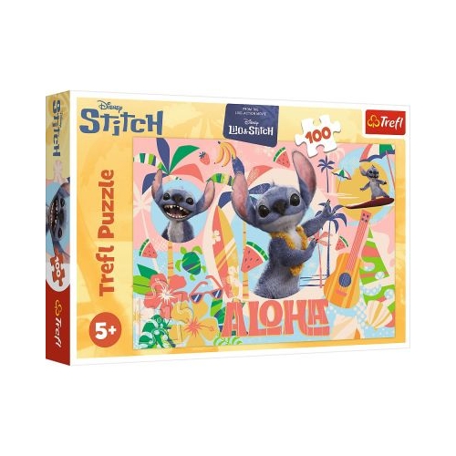 PUZZLE TREFL 100 DISNEY STITCH SI PRIETENII IN ACTIUNE