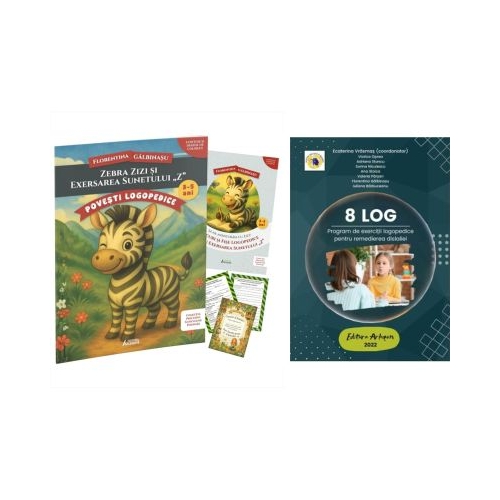 Pachet Zebra Zizi si exersarea sunetului Z si 8 LOG - Florentina Galbinasu Ecaterina Vrasmas